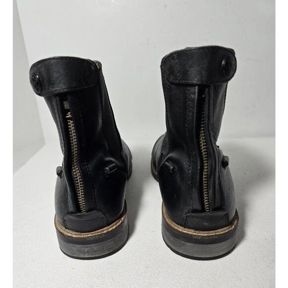 Huntley Equestrian Adult Paddock Boots Premium Leather Back Zipper Black Sz 10 - Picture 8 of 12